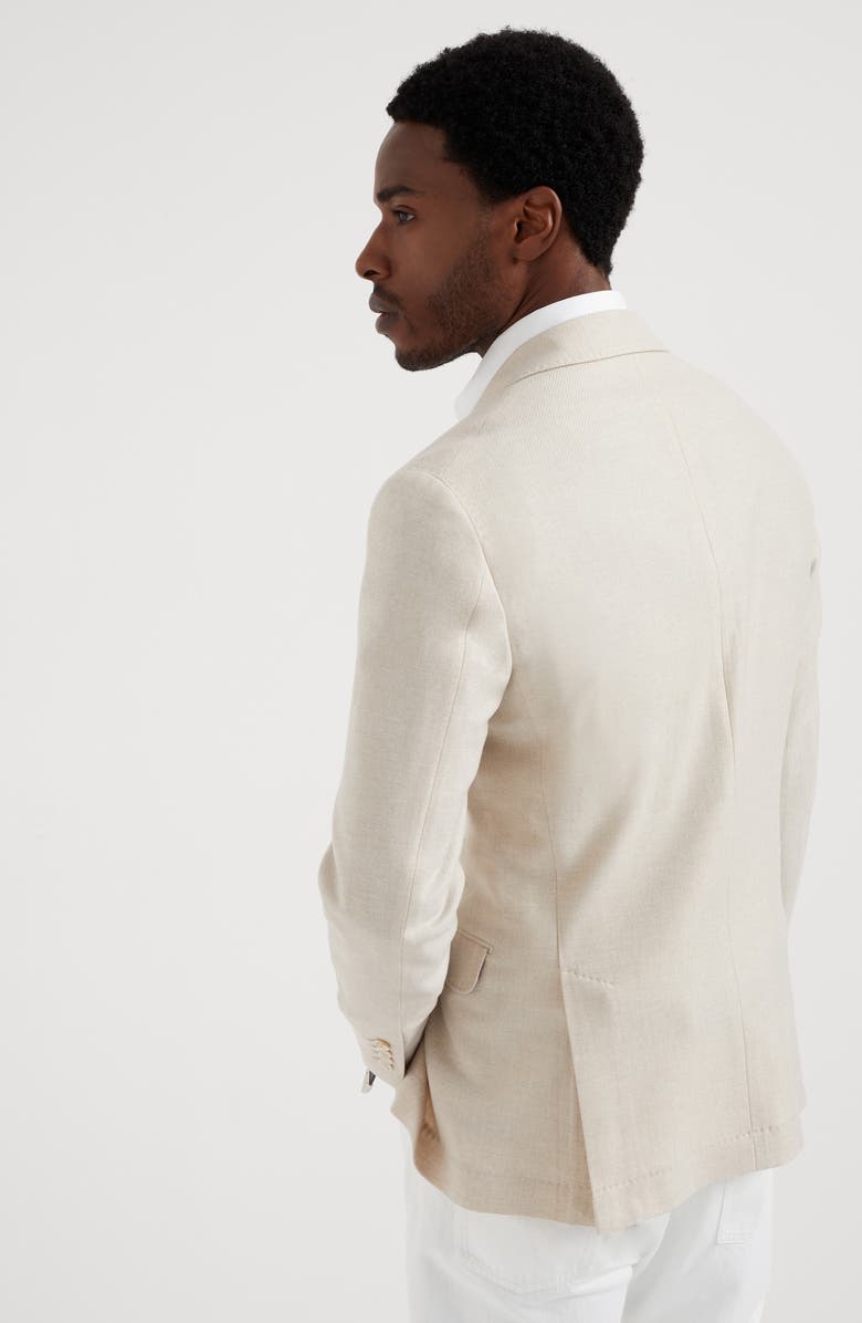 Brunello Cucinelli Diagonal twill unconstructed blazer, Alternate, color, 