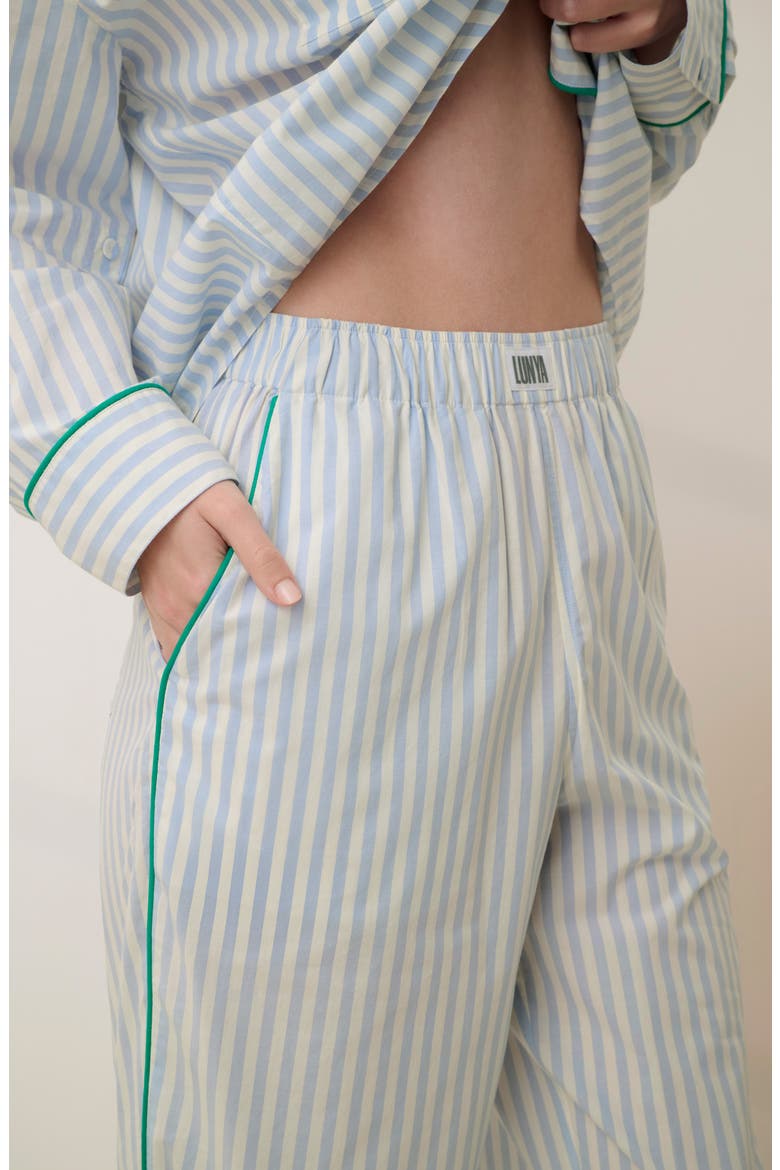 Piped Airy Cotton Wide Leg Pants, Alternate, color, STILLWATER STRIPE/SPG CLVR