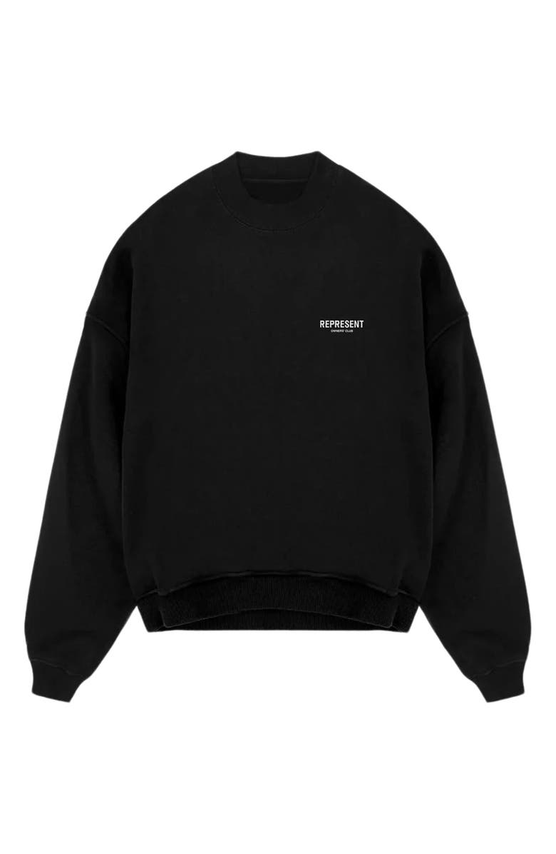 Represent Owners' Club Logo Graphic Sweatshirt, Alternate, color, Black