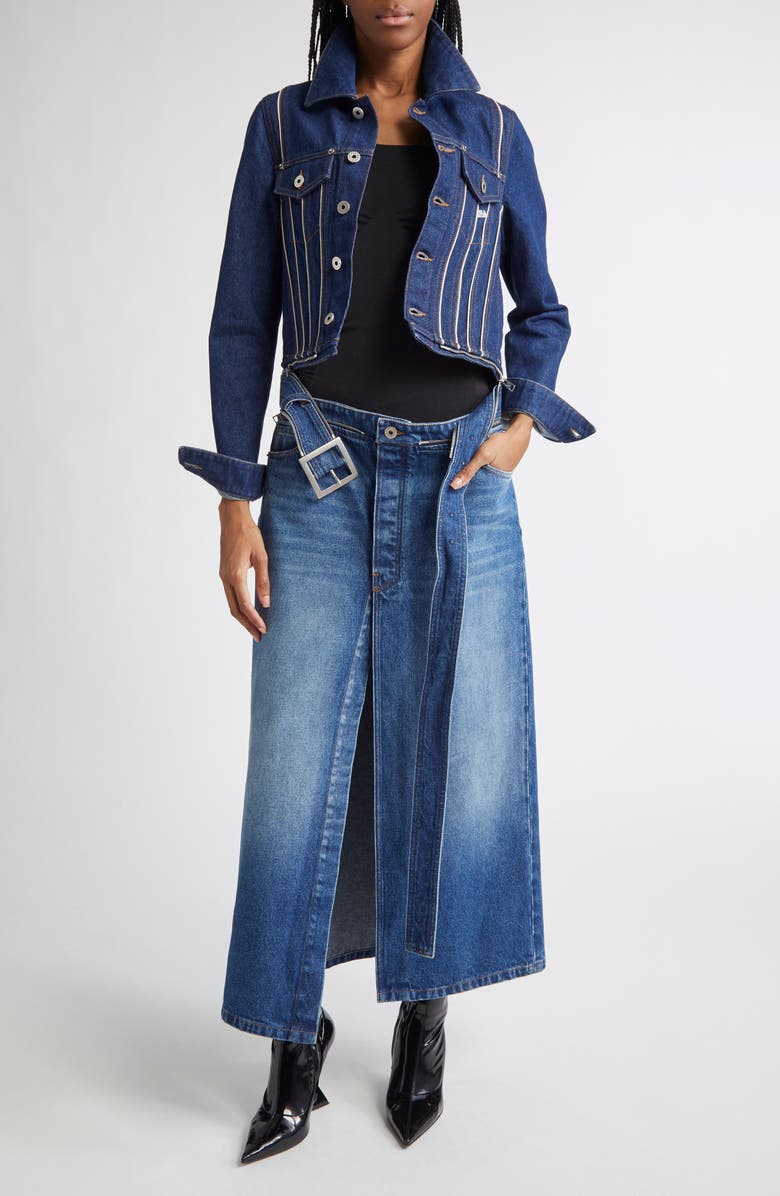 Jean Paul Gaultier The Two Ways to Wear Denim Coat, Alternate, color, 