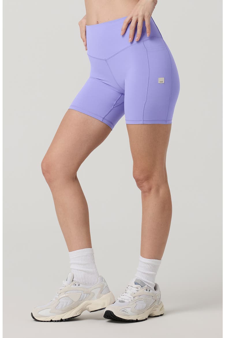 AllTheForm Pocket Bike Shorts, Alternate, color, HYACINTH