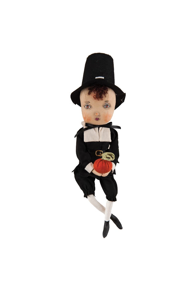 Adam Pilgrim Thanksgiving Joe Spencer Gathered Traditions Figurine 15", Main, color, Black