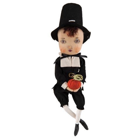 Thanksgiving Adam Pilgrim Folk Art Figurine Doll 15"