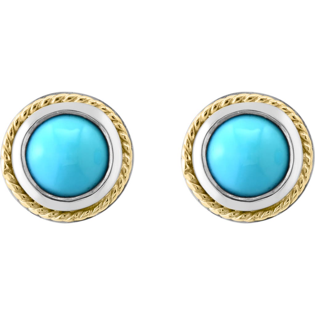 Effy Turquoise & Diamond Stud Earrings In Blue