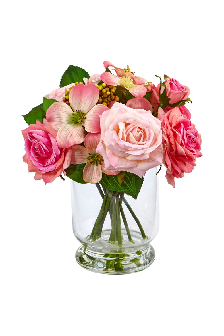 10-in Rose and Berry Arrangement, Main, color, Pink