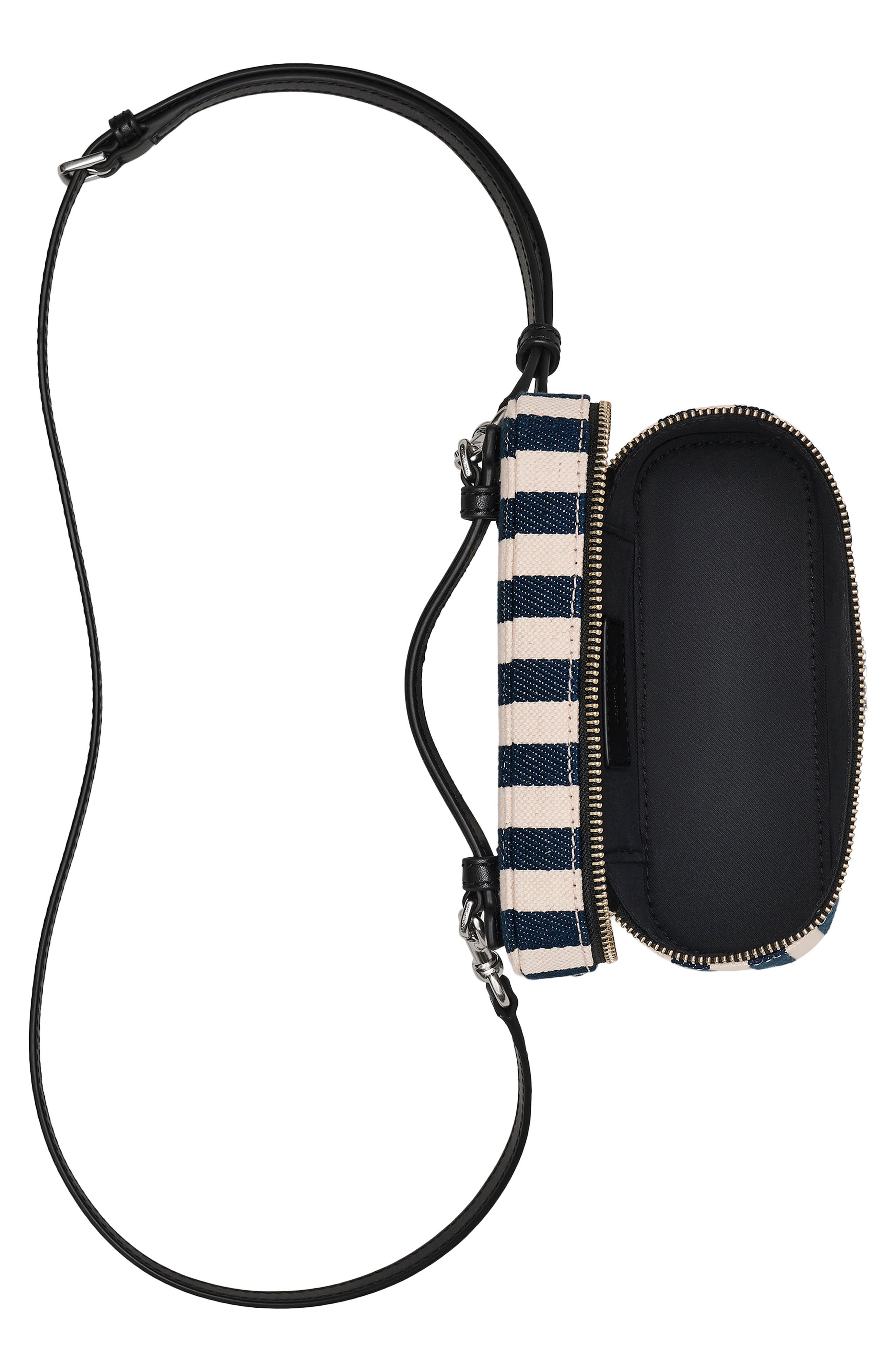 Marc Jacobs The Stripe Canvas Everyday East/West Vanity Bag, Alternate, color, Blue Sea Multi