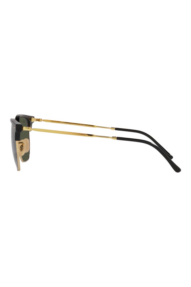 New Clubmaster 51mm Irregular Sunglasses, Alternate, color, BLACK