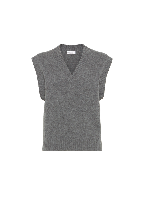 Cashmere knit vest