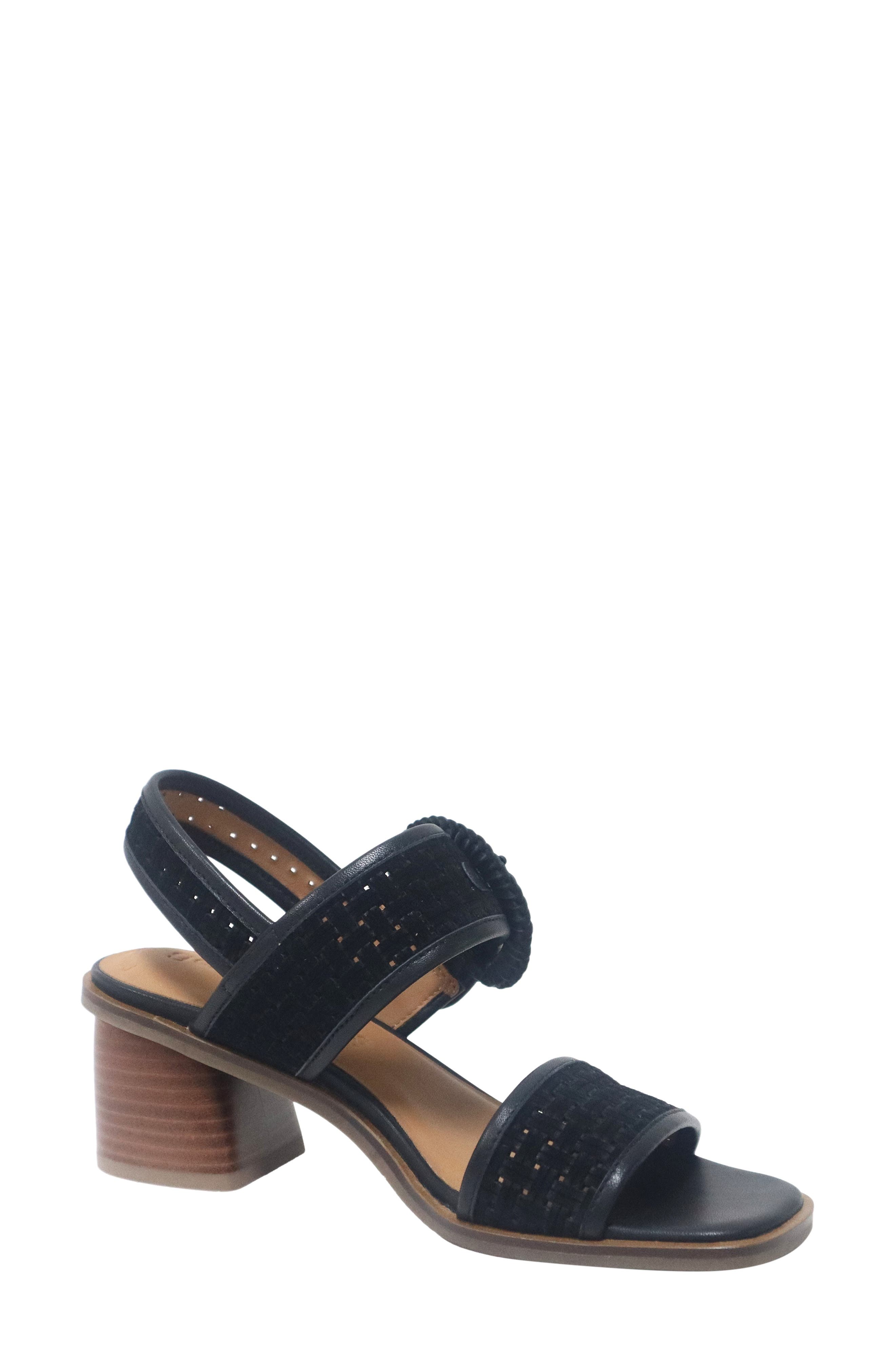 Gentle Souls Mystic Slingback Block Heel Sandal, Main, color, Black Suede