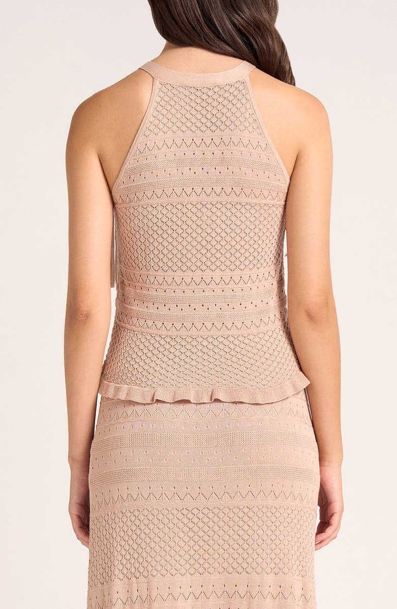 matty m. Mae Tie Neck Pointelle Sweater Vest, Alternate, color, 