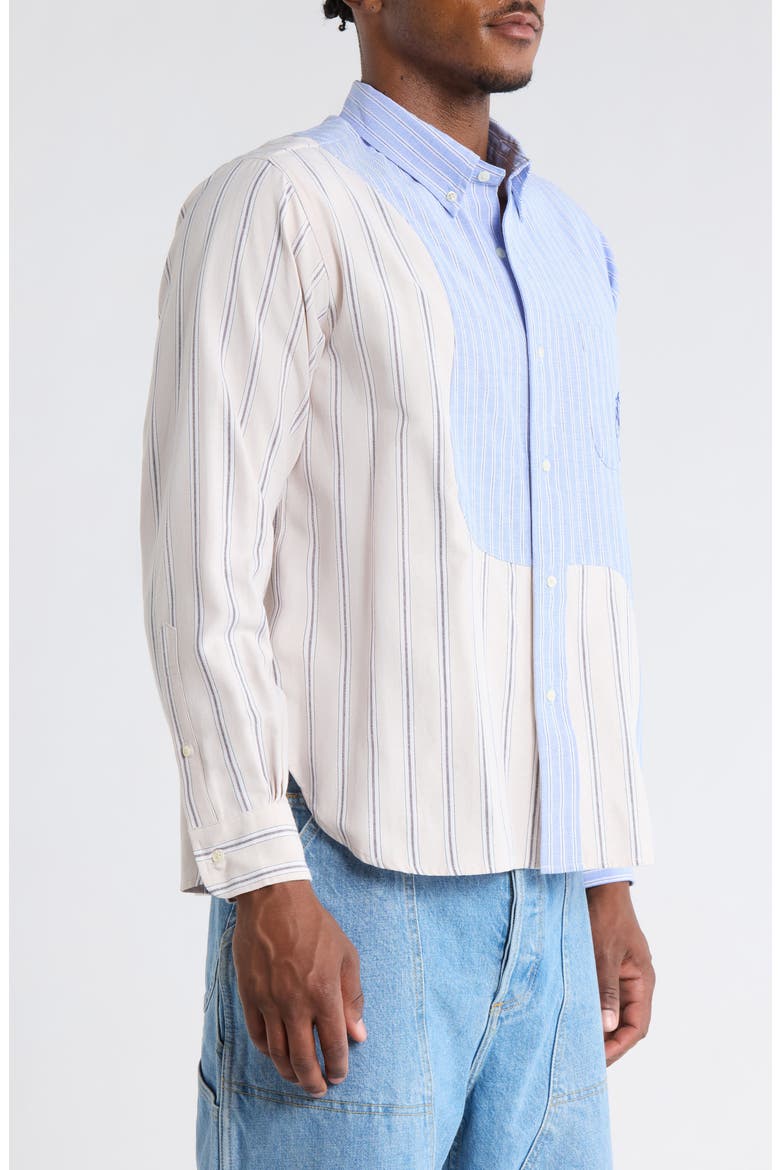 x Brooks Brothers California Panelled Oxford Button-Down Shirt, Alternate, color, LIGHT BLUE