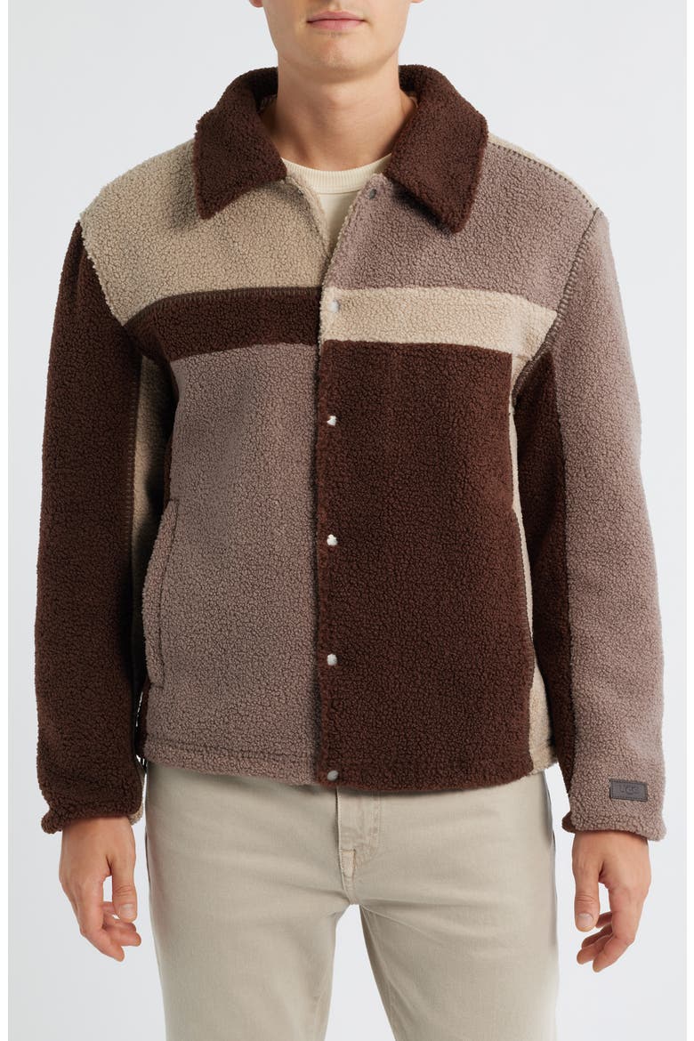 Lachlan UGGfluff Shirt Jacket, Alternate, color, COLA MULTI