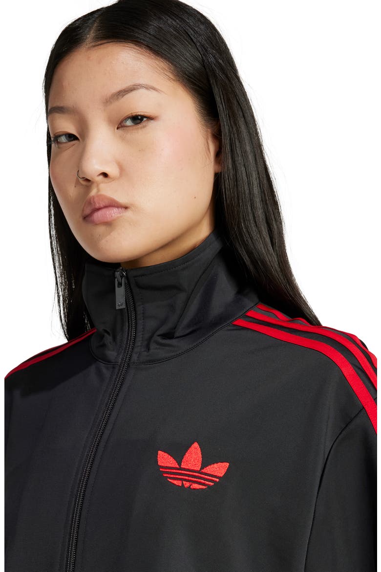 Firebird Recycled Polyester Track Jacket, Alternate, color, BLACK/ BETTER SCARLET