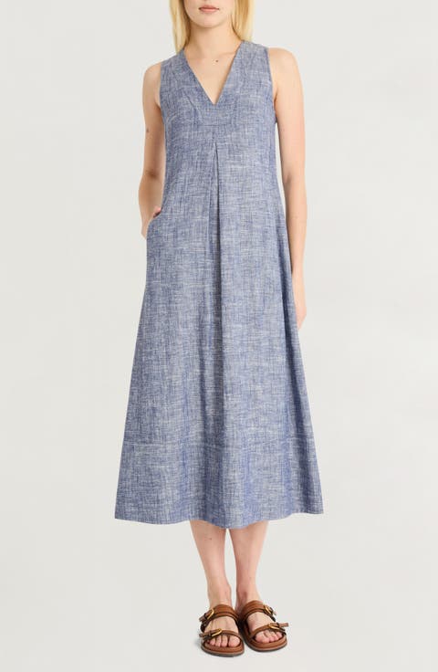 Sleeveless Swing Midi Dress