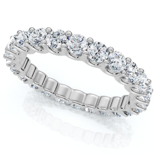 Bliss Diamond 1 1/2 Cttw Diamond Eternity Ring U Prong 14k Gold Wedding Band In 14k White Gold