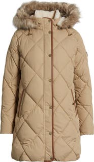 Lauren Ralph Lauren Faux Fur Trim Hooded Puffer Jacket
