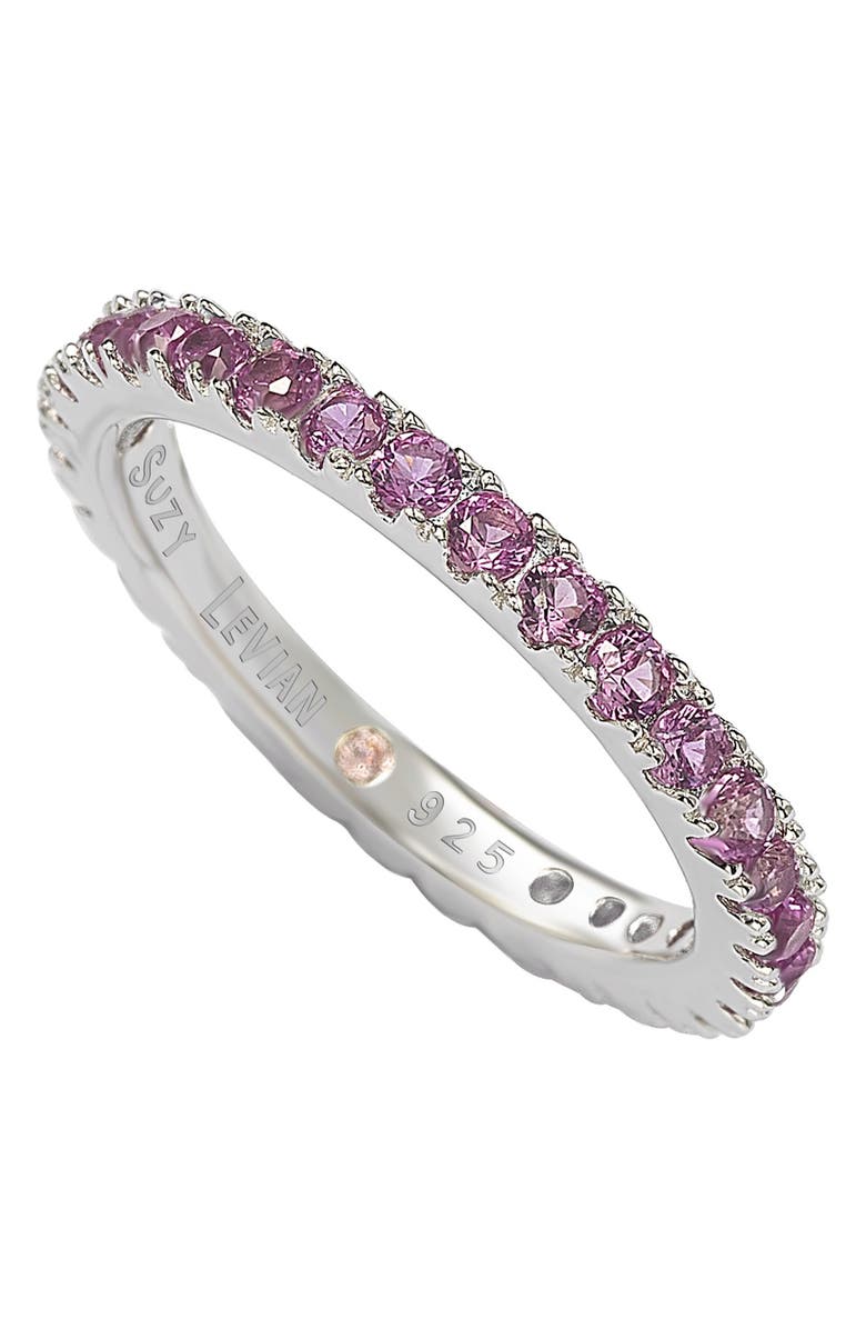 SUZY LEVIAN Pink CZ Eternity Band Ring, Main, color, 