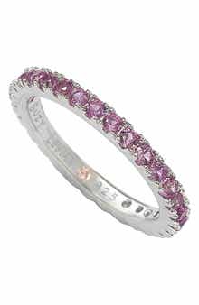 SUZY LEVIAN Pink CZ Eternity Band Ring