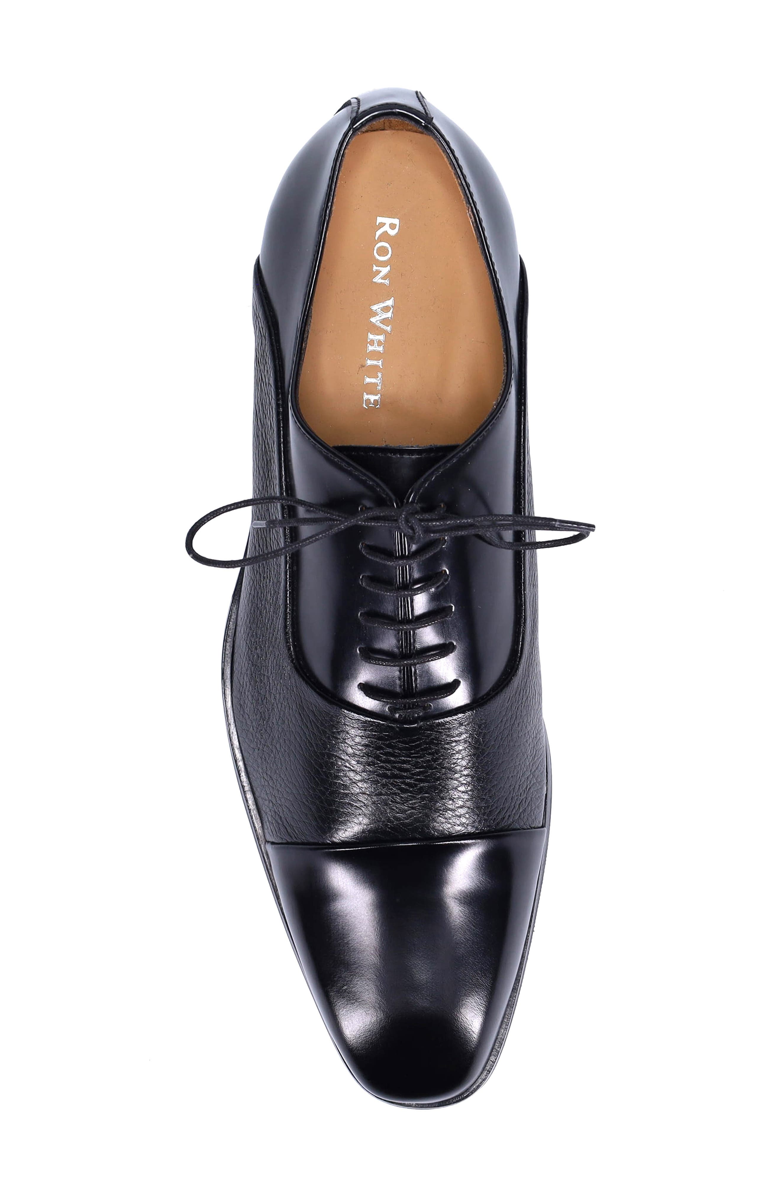 Ron White Edman Weatherproof Cap Toe Oxford, Alternate, color, Black/ Black