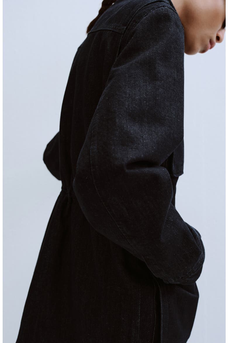 Oversize Denim Barn Jacket, Alternate, color, OPEN BLUE