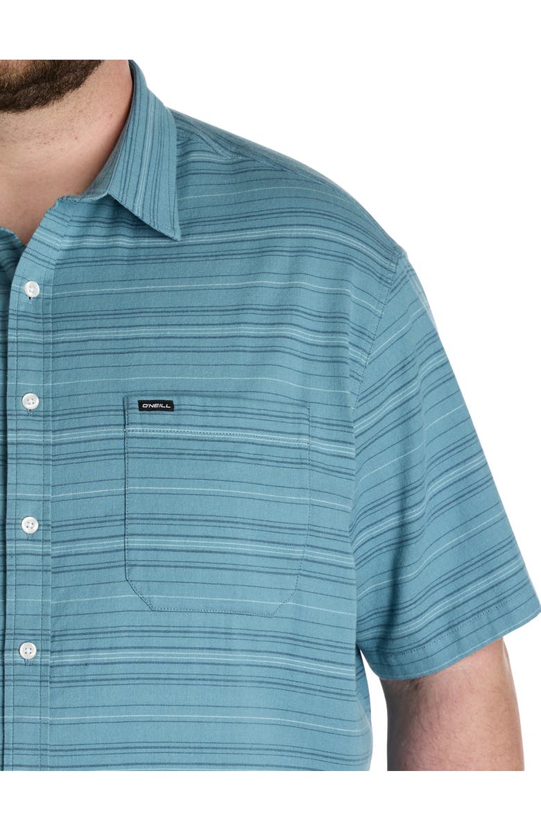 O'Neill Big & Tall Seafaring Stripe Sport Shirt, Alternate, color, Stromy Blue