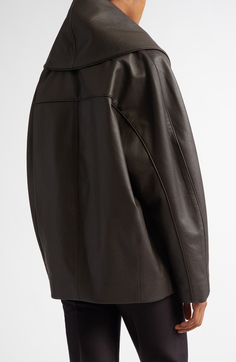 GIA STUDIOS Shawl Collar Faux Leather Jacket, Alternate, color,