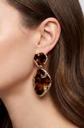 JARDIN Molten Tortoise Drop Earrings
