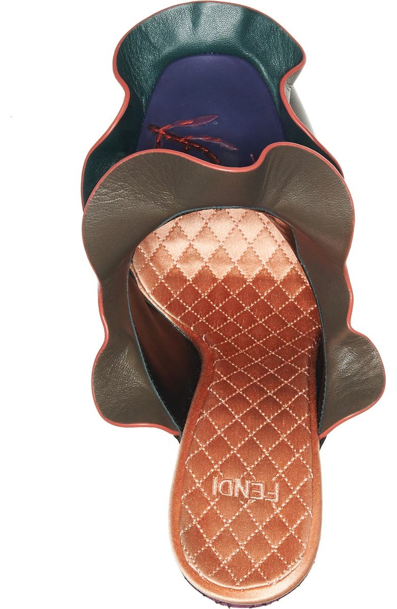 Fendi 'Embroidered Waves' Mule, Alternate, color,