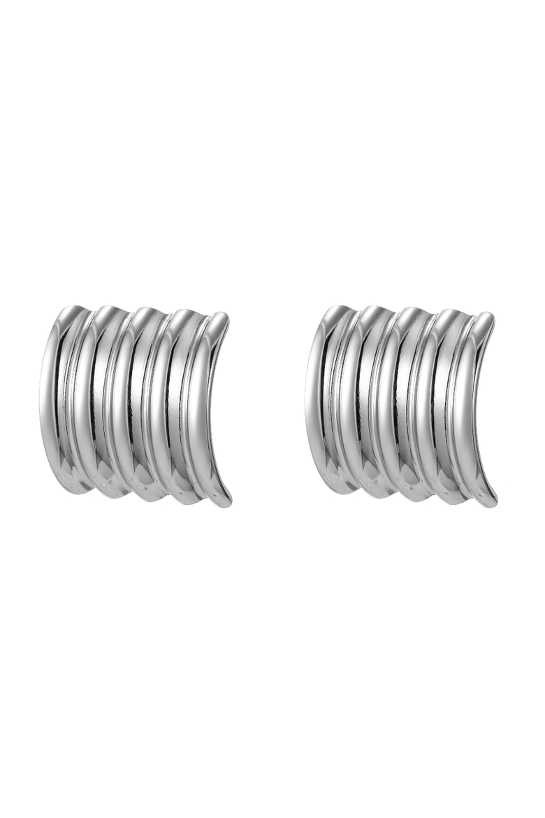 Dazzle Dream Tile Shaped Statement Earrings, Main, color, Silver