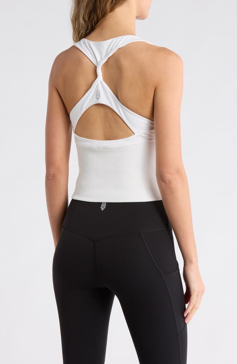 Free People Carpe Diem Racerback Crop Jersey & Rib Camisole, Alternate, color, White