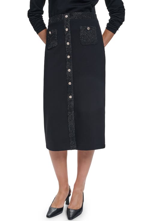 Stretch Knit Midi Skirt