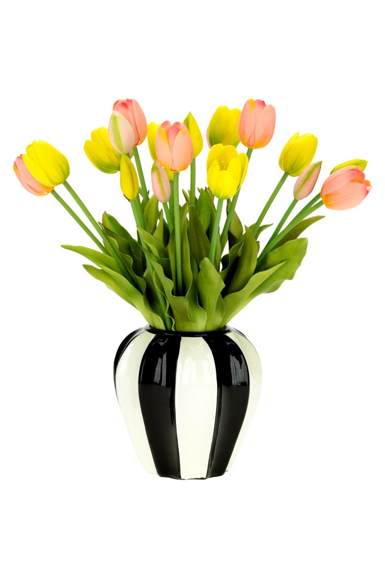Tulip Floral Arrangement  in Vase, Main, color, Yellow