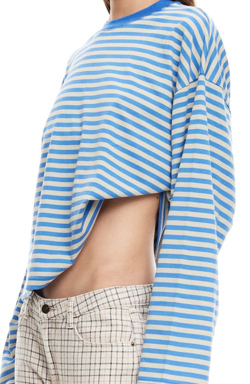 Lioness Bloom Stripe Top In Blue