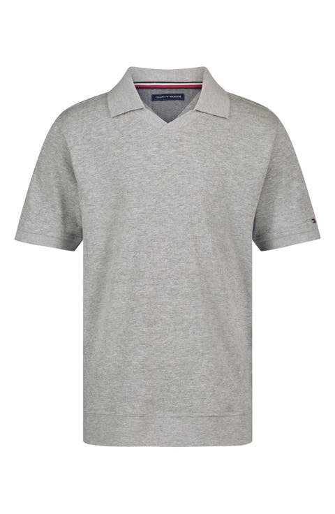 Kids' Rib Knit Johnny Collar Polo