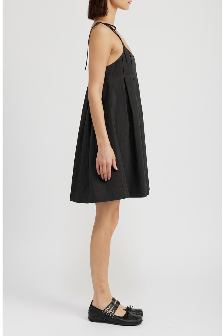 Jovie Babydoll Minidress, Alternate, color, WASHED BLACK