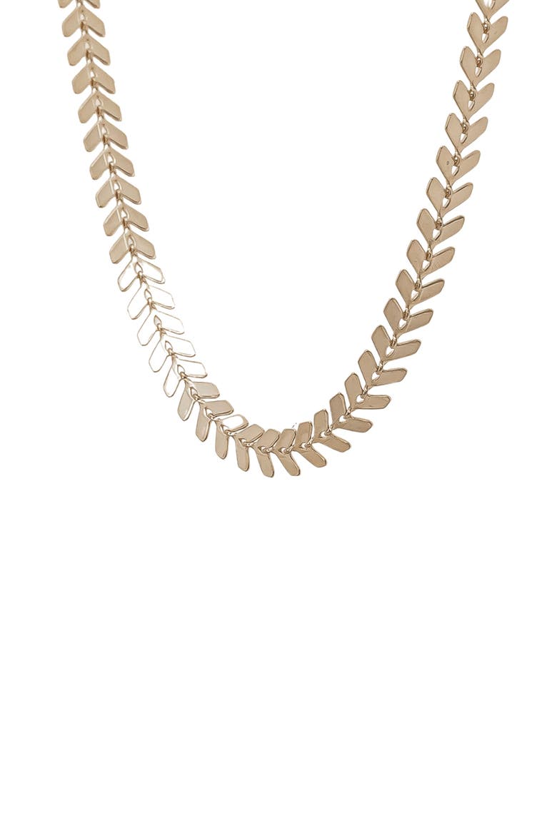 Elara Chevron Link Necklace Bold Trendy Statement, Alternate, color, Warm Bronze