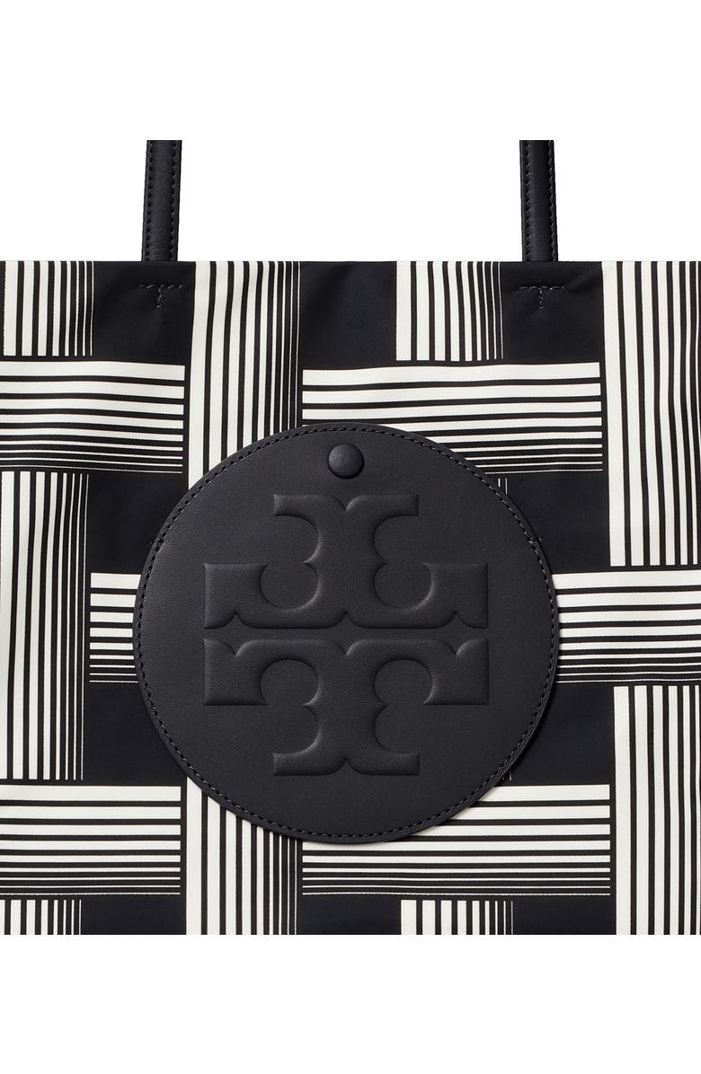 Tory Burch Ella Print Tote, Alternate, color, Block Print Black