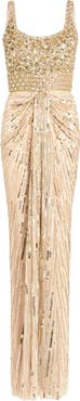 Jenny Packham Elixir Sequin-Embellished Maxi Dress