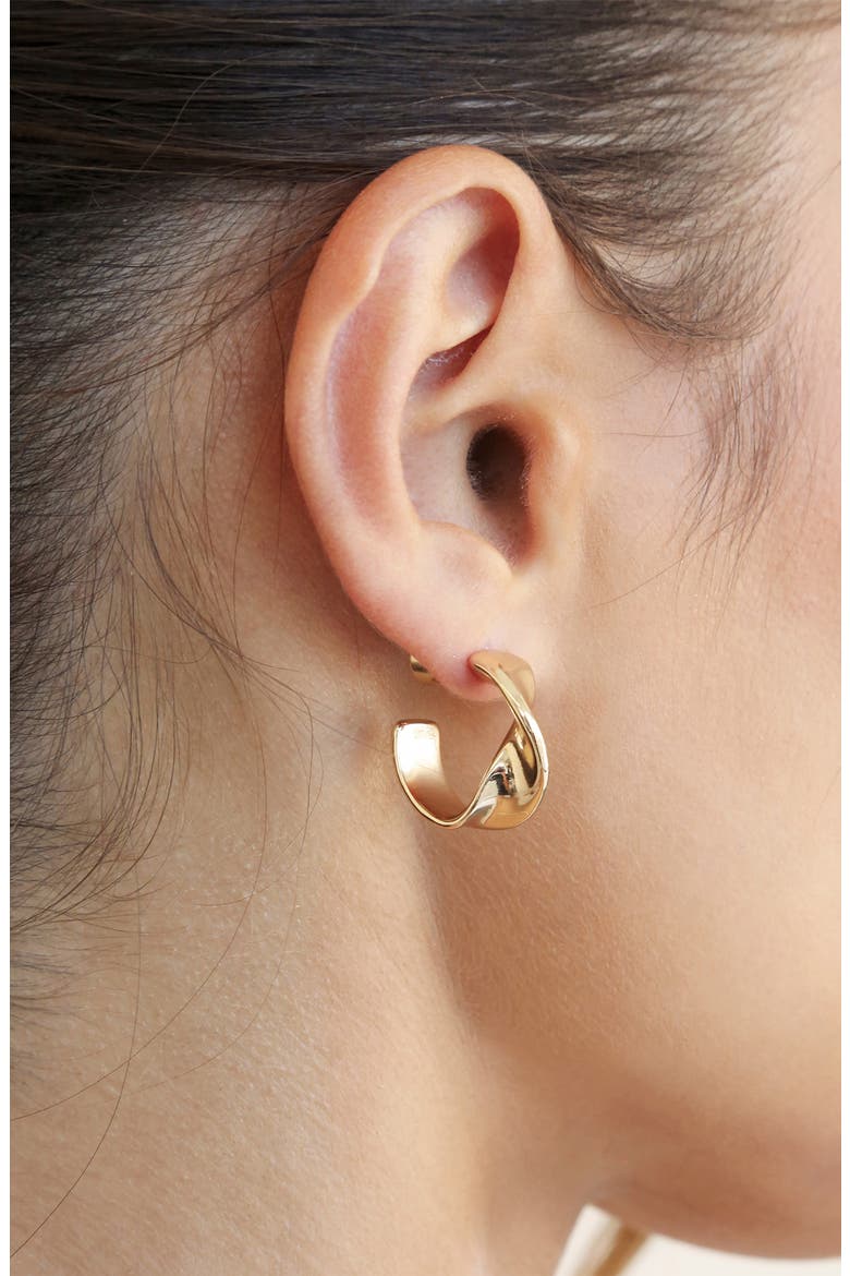 Heirloom Small Hoop Earrings, Alternate, color, GOLD