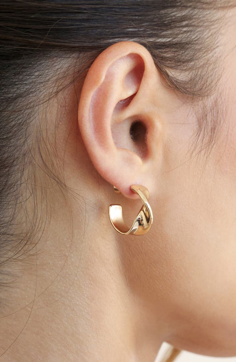 Ettika Heirloom Small Hoop Earrings, Alternate, color, Gold