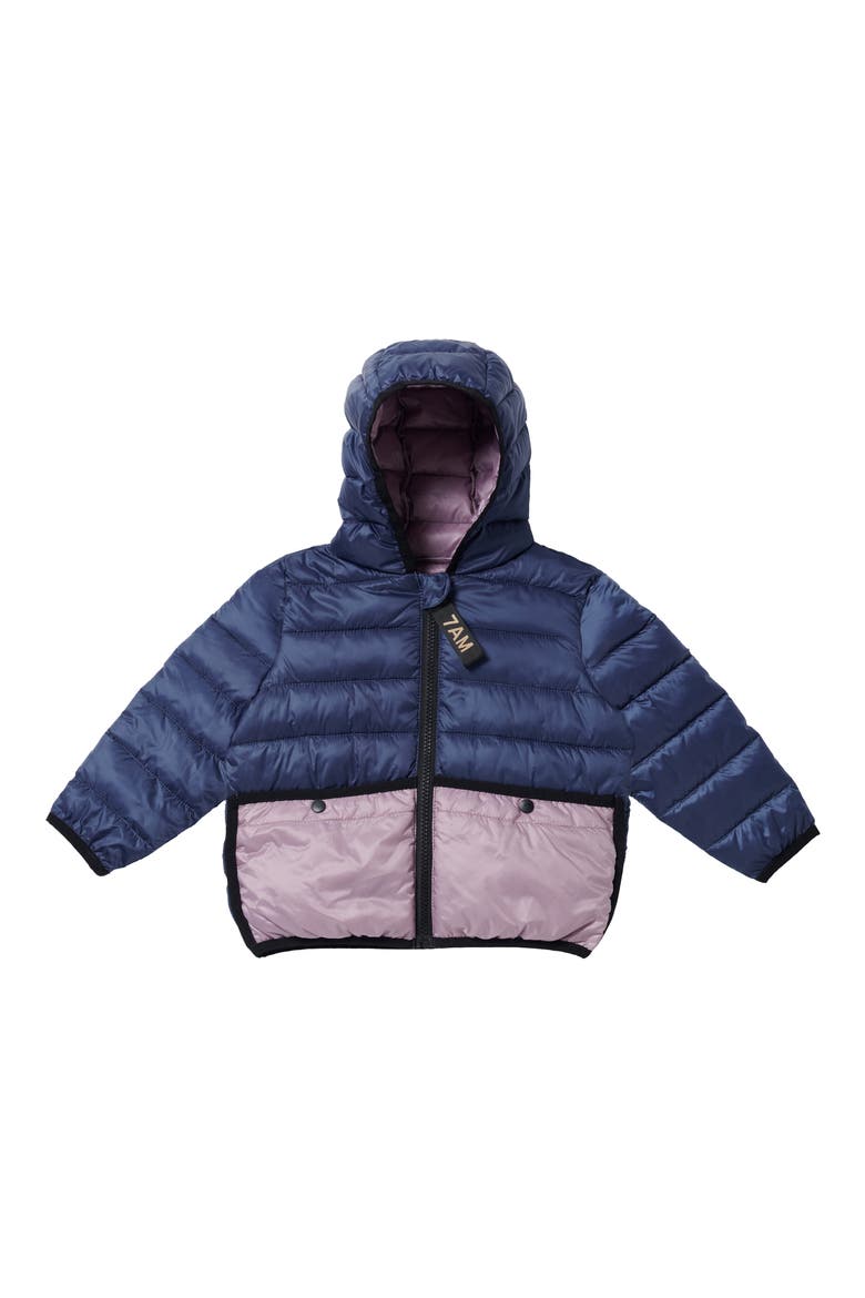 Kids' Roll Me Packable Puffer Jacket, Main, color, MYSTIC BLUE/ LILAC