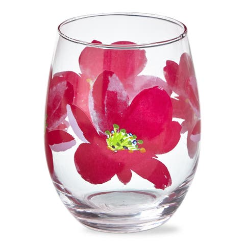Springtime Pink Stemless Wine Glass for Summer Gatherings