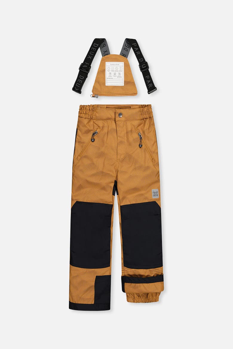 Reinforced Jacket & Pants Neckwarmer Two Piece Snowsuit, Alternate, color, Brown and Black