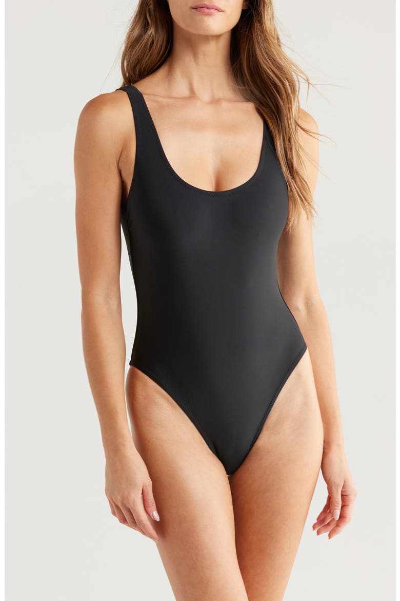 The Annemarie One-Piece Swimsuit, Main, color, NOIR