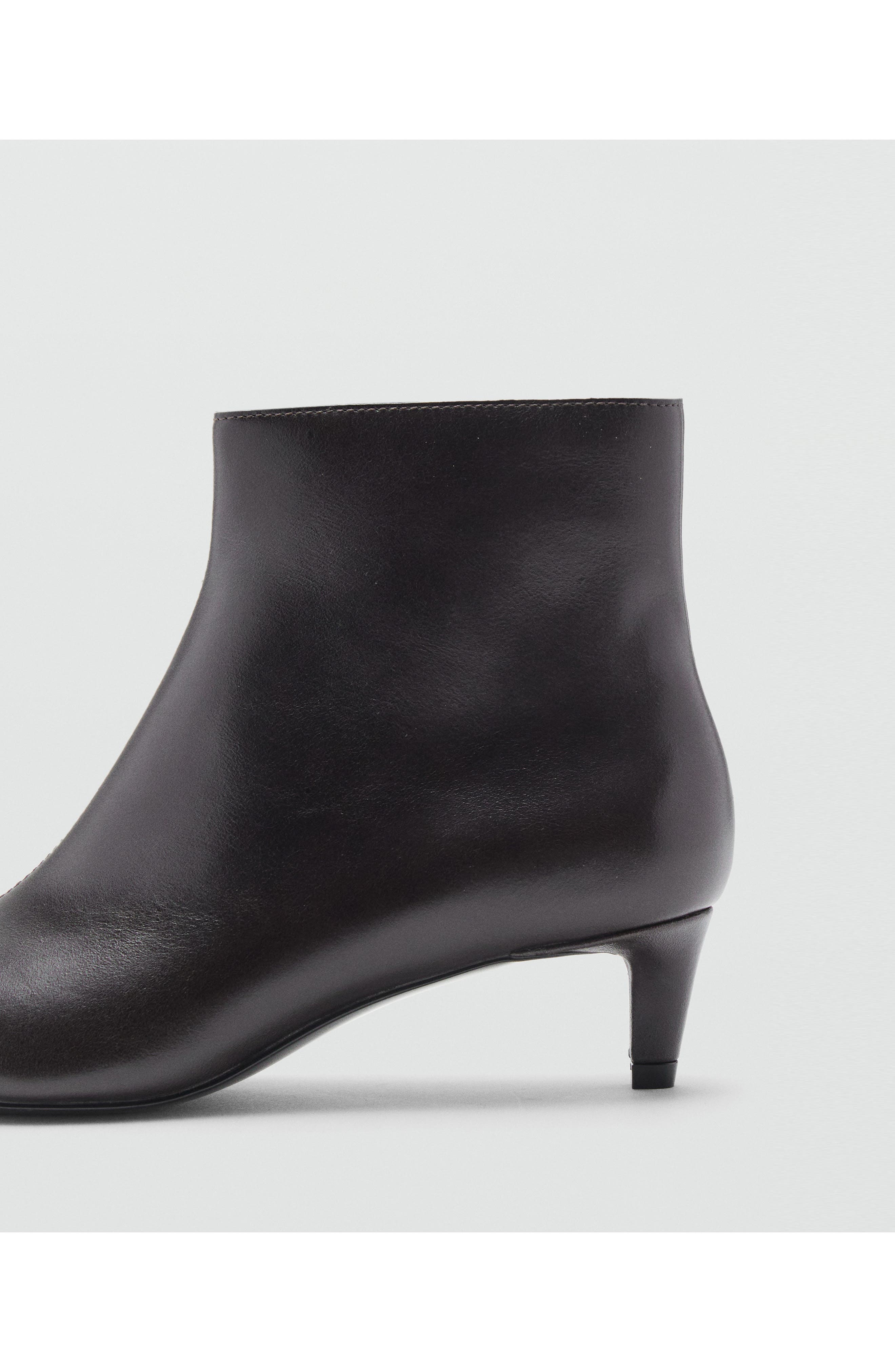 MANGO Snip Toe Bootie, Alternate, color, Chocolate