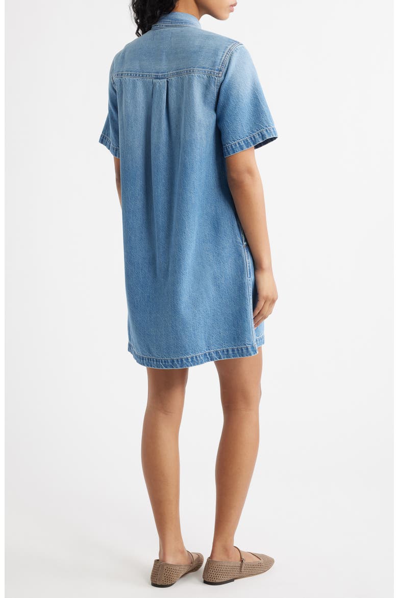 Denim Boxy Shirtdress, Alternate, color, MOBRIDGE WASH