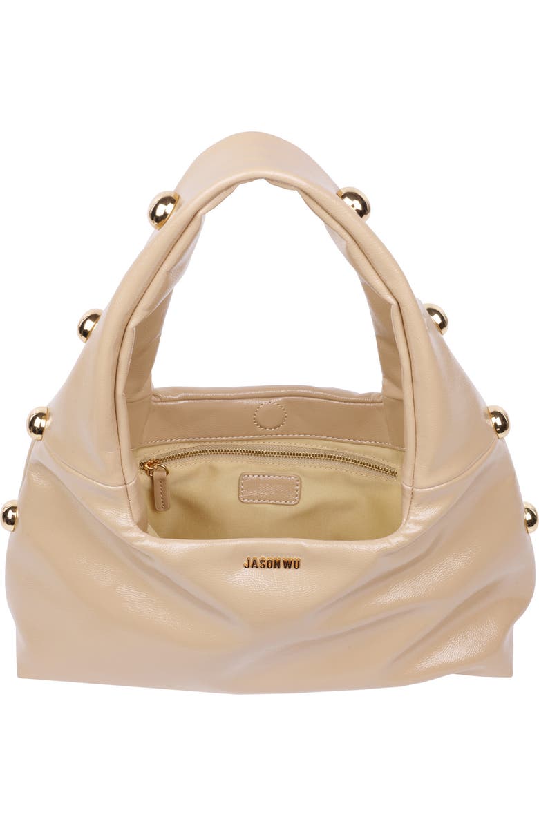 JASON WU Studded Patent Shoulder Bag, Alternate, color, Tan