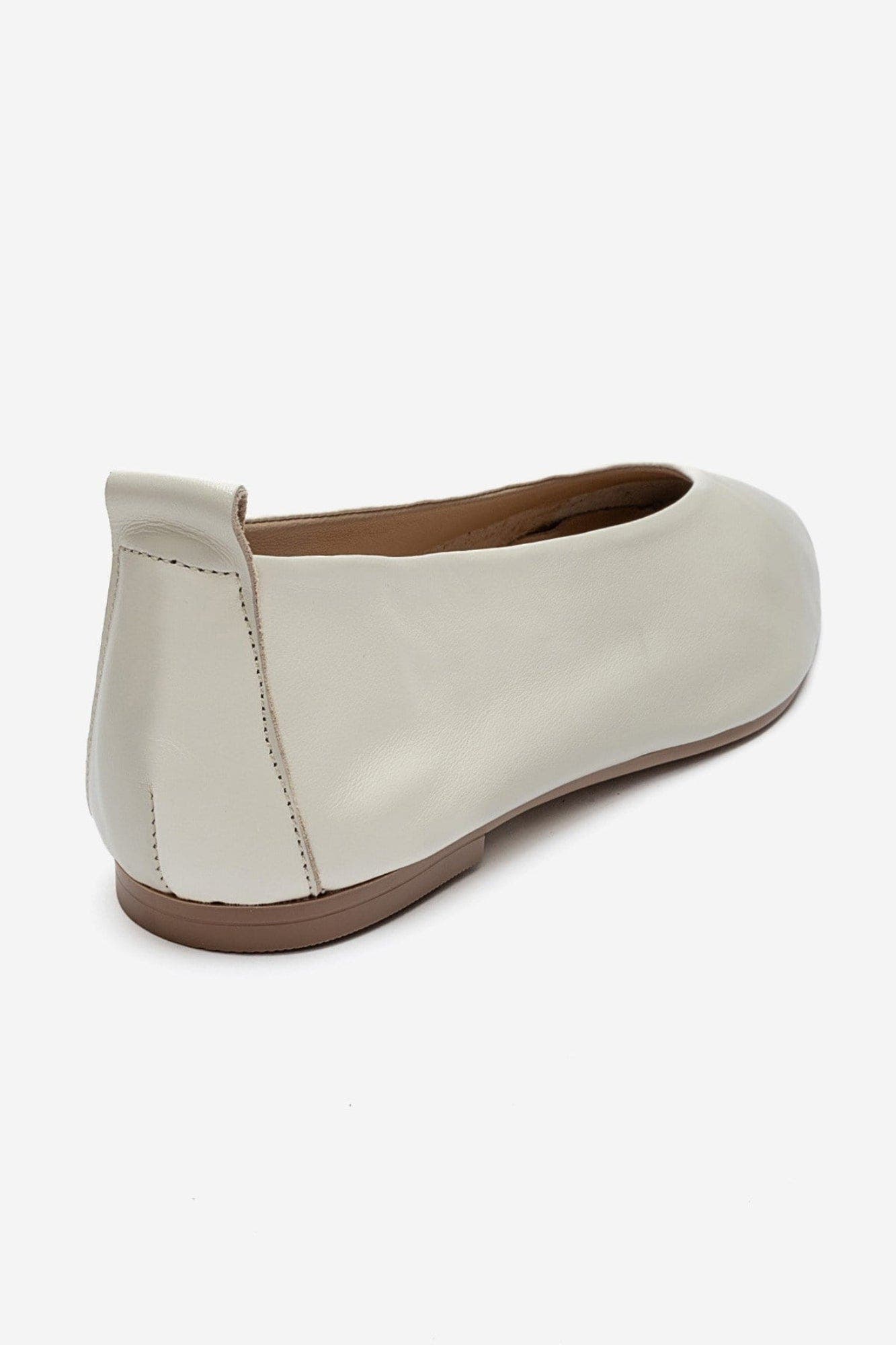 Jenas Leather Ballet Flat, Alternate, color, Ecru