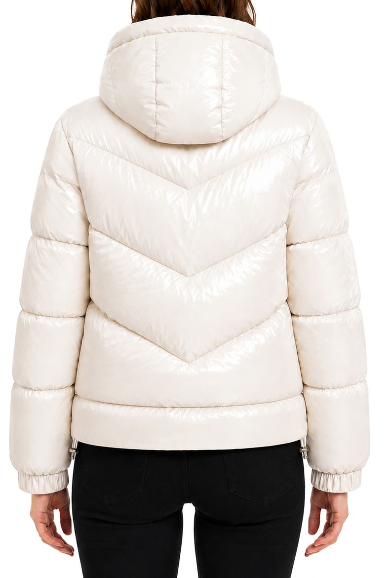 Water Resistant Hooded Puffer Jacket, Alternate, color, PASTEL PARCHMENT