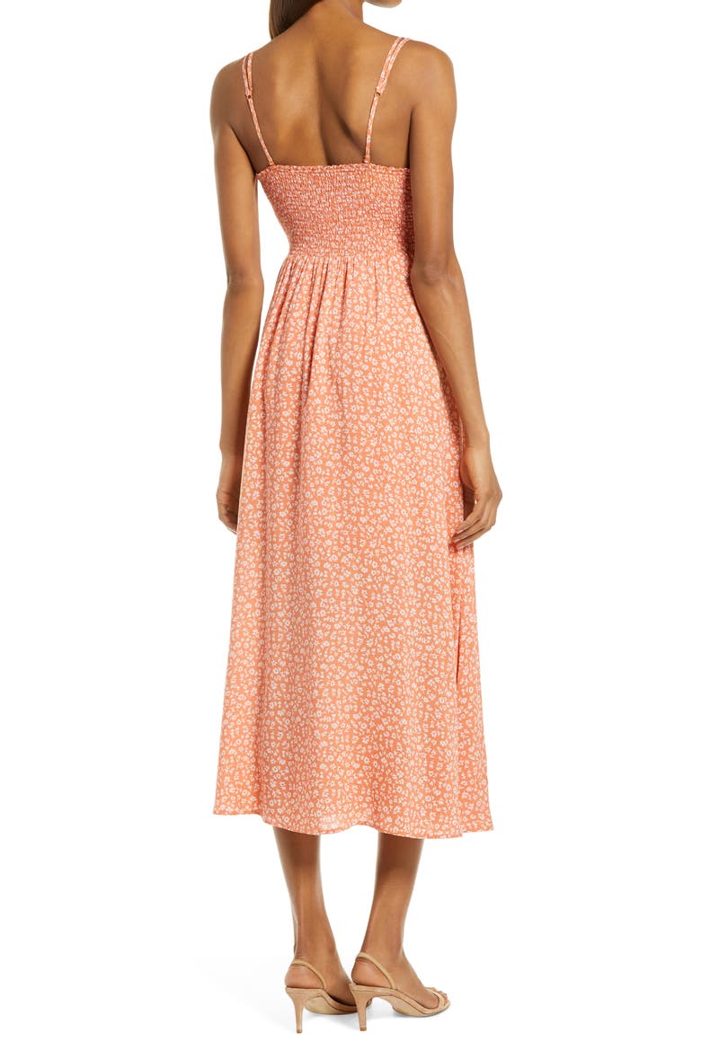 Kindred Spirit Floral Ditsy Sundress, Alternate, color, NECTAR